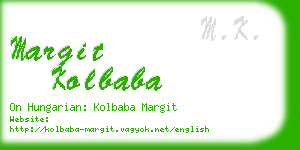 margit kolbaba business card